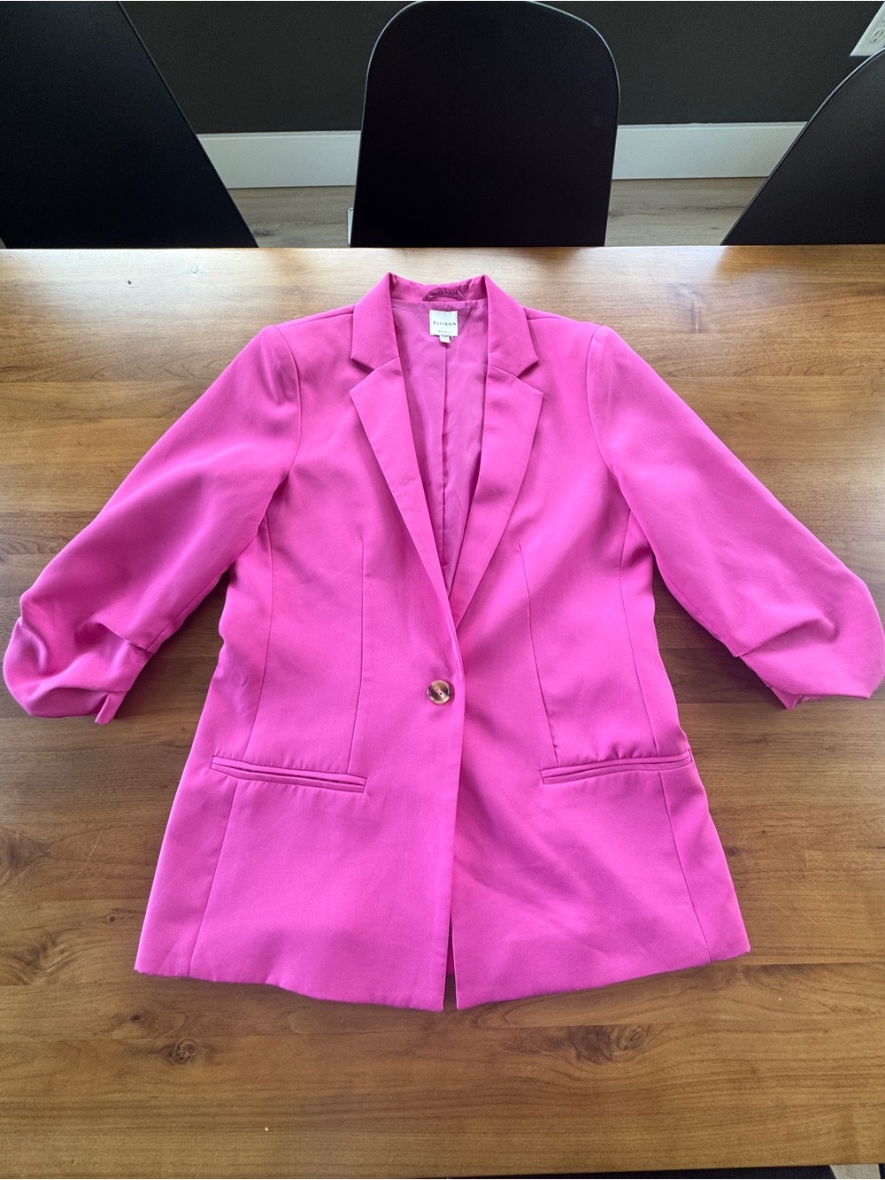 Ellison Vibrant Pink Single-Button Blazer Size Small